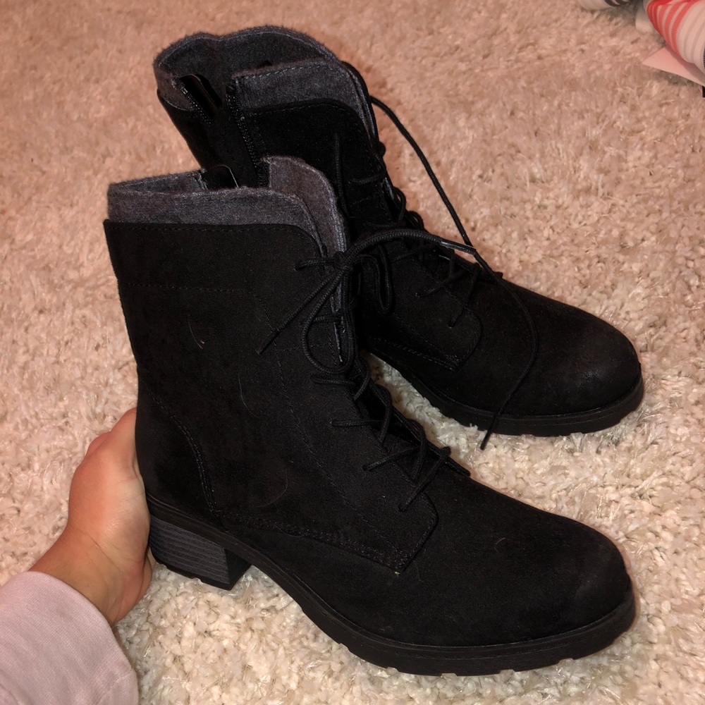 BRAND NEW. Black combat boots.
